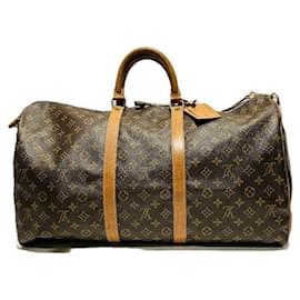 Louis Vuitton-Louis Vuitton Monogram Keepall Bandouliere 55 Bag-Brown
