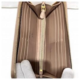 Prada-Prada Saffiano Leather Zip Wallet 1ML506-Beige