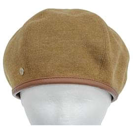 Hermès-Hermes Saint Honore Beret Hat Light Brown-Light brown