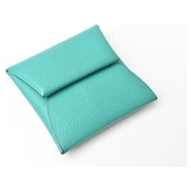 Hermès-Hermes Coin Case Bastia Turquoise-Blue