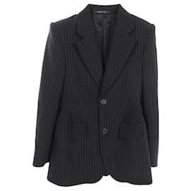Balenciaga-Balenciaga Wool Hourglass Coat Black-Black
