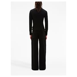 Courreges-Courrèges  ribbed-knit zip-up cardigan black-Black
