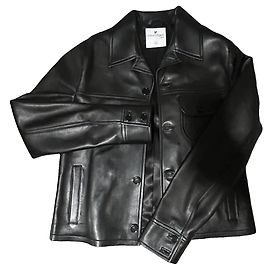 Courreges COURRÈGES Single Pocket Leather Jacket Black