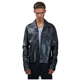 Courreges-COURRÈGES Single Pocket Leather Jacket-Black