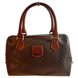 Céline Bolsa de mão Mini Boston Celine Macadam JMB12 Marrom