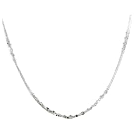 Autre Marque-K18 White Gold Necklace 80cm-White