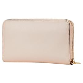 Fendi-Fendi Leather Round Zip Wallet 8M0299-Pink
