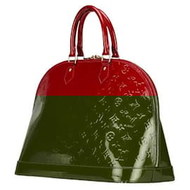 Louis Vuitton-Louis Vuitton Alma GM Patent Leather Handbag-Red