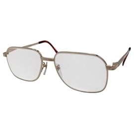 Balenciaga-Balenciaga Vintage Gold Metal Eyeglass Frame-Golden