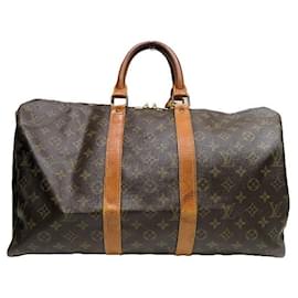 Louis Vuitton-Louis Vuitton Monogram Keepall Bandouliere 45 Bag-Brown
