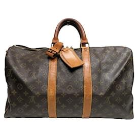 Louis Vuitton-Louis Vuitton Monogram Keepall Bandouliere 45 Bag-Brown