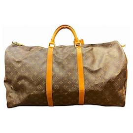 Louis Vuitton-Louis Vuitton Keepall 60 Monogram Bag M41422-Brown