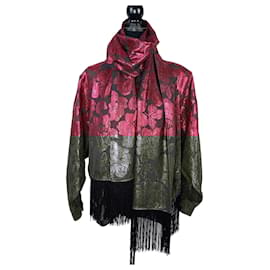 Genny-Genny silk shirt for theater outfit-Black,Red