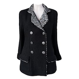 Chanel-11K$ Paris / Shanghai Sequin Tweed Jacket 40 FR-Black