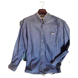 Lacoste-Lacoste denim shirt-Light blue