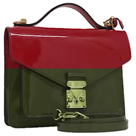 Louis Vuitton-LOUIS VUITTON Vernis Monceau BB Hand Bag 2way Rose Andian M91579 LV Auth 103727-Other