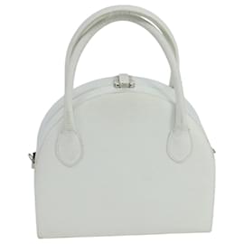 Fendi-FENDI Hand Bag Leather 2way White Auth 103997-White