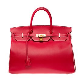 Hermès Borsa HERMES Birkin 40 in Pelle Rossa - 102281 Rosso