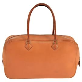 Hermès-HERMES Purum 28 Sac à main en cuir orange Auth 104993-Orange