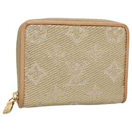Louis Vuitton-LOUIS VUITTON Monogram Laminated Jacquard Zippy Coin Purse M82483 Auth 99940A-Golden