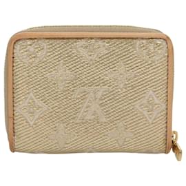 Louis Vuitton-LOUIS VUITTON Monogram Laminated Jacquard Zippy Coin Purse M82483 Auth 99940A-Golden