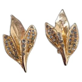 Yves Saint Laurent-YSL vintage earrings 80s-Golden