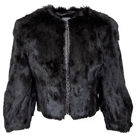 Armani Exchange Kunstfelljacke Schwarz