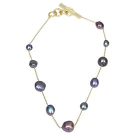 Colar Choker Perla em pérolas de água doce pretas Cult Gaia Preto
