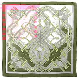 Hermès-Hermès Carré 90 "Mors a Jouets" 100% Silk Scarf-Red