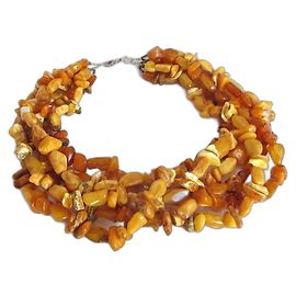 Autre Marque Colar Heirloom&Amber de Âmbar do Báltico e Prata Laranja Laranja