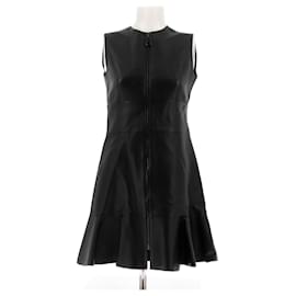 Louis Vuitton-LOUIS VUITTON Dresses T.FR 36 Leather-Black