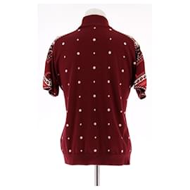 Hermès-HERMES Tops T.FR 36 Silk-Dark red