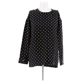 Hermès-HERMES Tops T.FR 34 Silk-Black