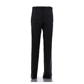 Hermès-HERMES Trousers T.FR 38 Wool-Navy blue