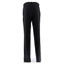 Hermès-HERMES Trousers T.FR 38 Wool-Navy blue
