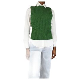 Ganni Chaleco de punto sin mangas verde - talla XXS Verde