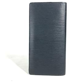 Louis Vuitton-Louis Vuitton Epi Portefeuille Brazza Long Wallet-Black