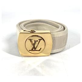 Louis Vuitton-Louis Vuitton Santur Fortune Monogram Gacha Belt-White