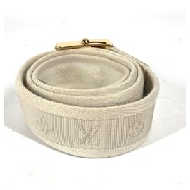 Louis Vuitton-Louis Vuitton Santur Fortune Monogram Gacha Belt-White