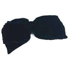 Fermaglio per capelli Miu Miu con grande fiocco Nero