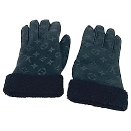 Louis Vuitton-Louis Vuitton Women's Black Shearling Gloves-Black