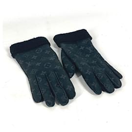 Louis Vuitton-Louis Vuitton Women's Black Shearling Gloves-Black
