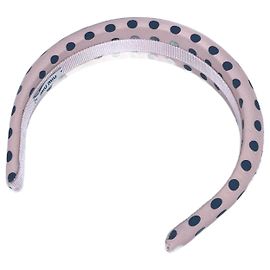 Tiara de cetim com bolinhas Miu Miu Preto Rosa