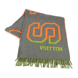 Louis Vuitton-Cachecol Bicolor City Fluo Louis Vuitton-Marrom,Laranja