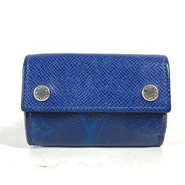 Portefeuille compact Discovery Taiga Rama de Louis Vuitton Bleu