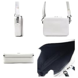 Christian Dior-Christian Dior Gray and White Leather Shoulder Bag-Brown,White