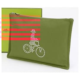 Hermès-Hermes Velocipediste GM Flat Pouch-Red