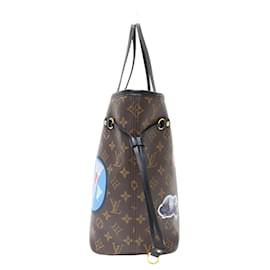 Louis Vuitton-Louis Vuitton My Monogram World Tour Neverfull MM Tote Bag-Brown