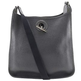 Hermès Bolsa de Ombro Vespa 28 HERMES Marrom Preto