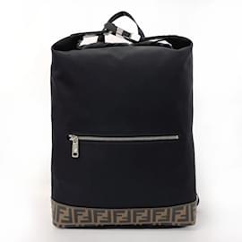 Fendi-Fendi Zucca Backpack-Brown,Black